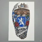 Rangers FC Tattoo Leg Design